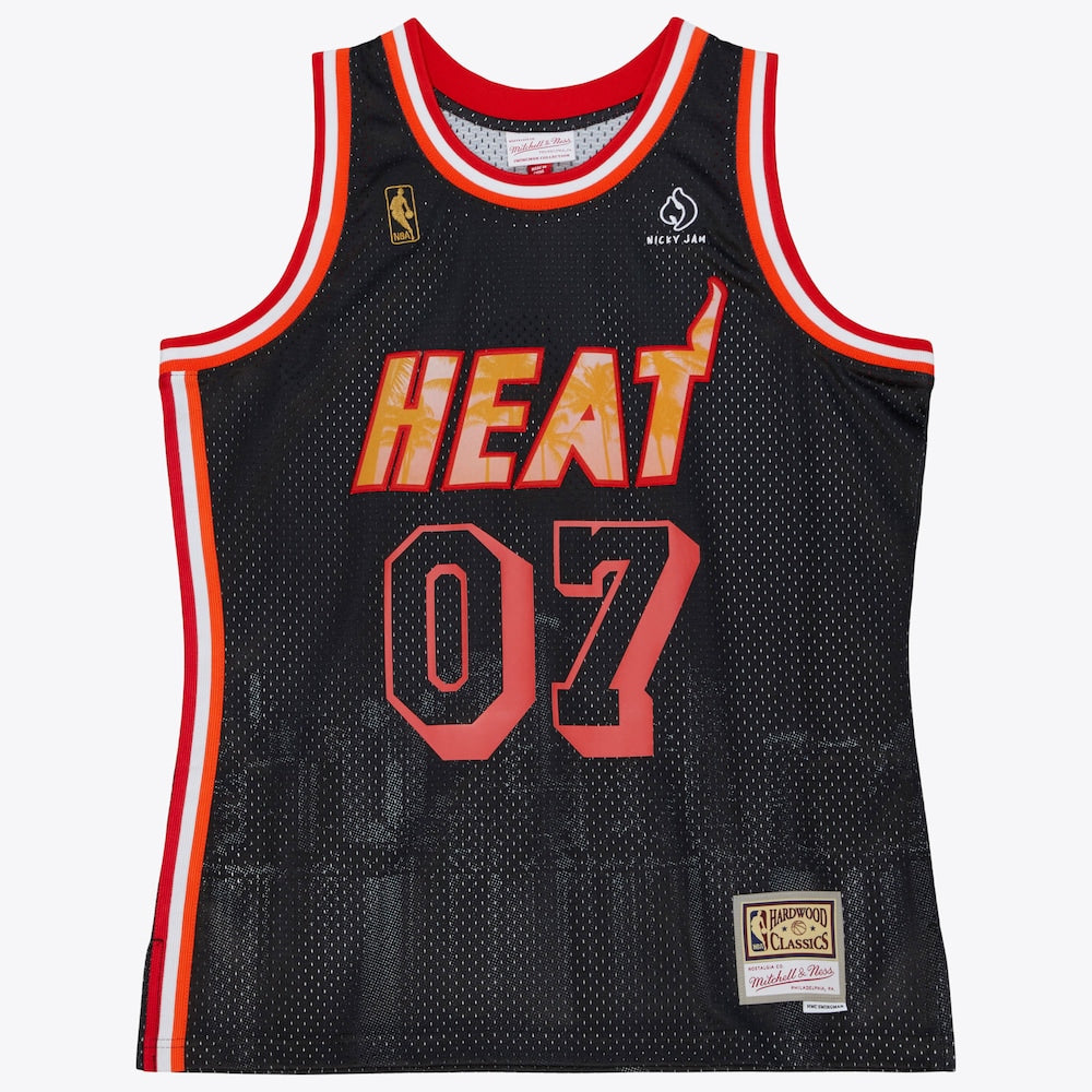 Miami Heat M&N M&N X Nicky Jam Swingman Jersey retro stitched fan jersey RTJ12739 image 1
