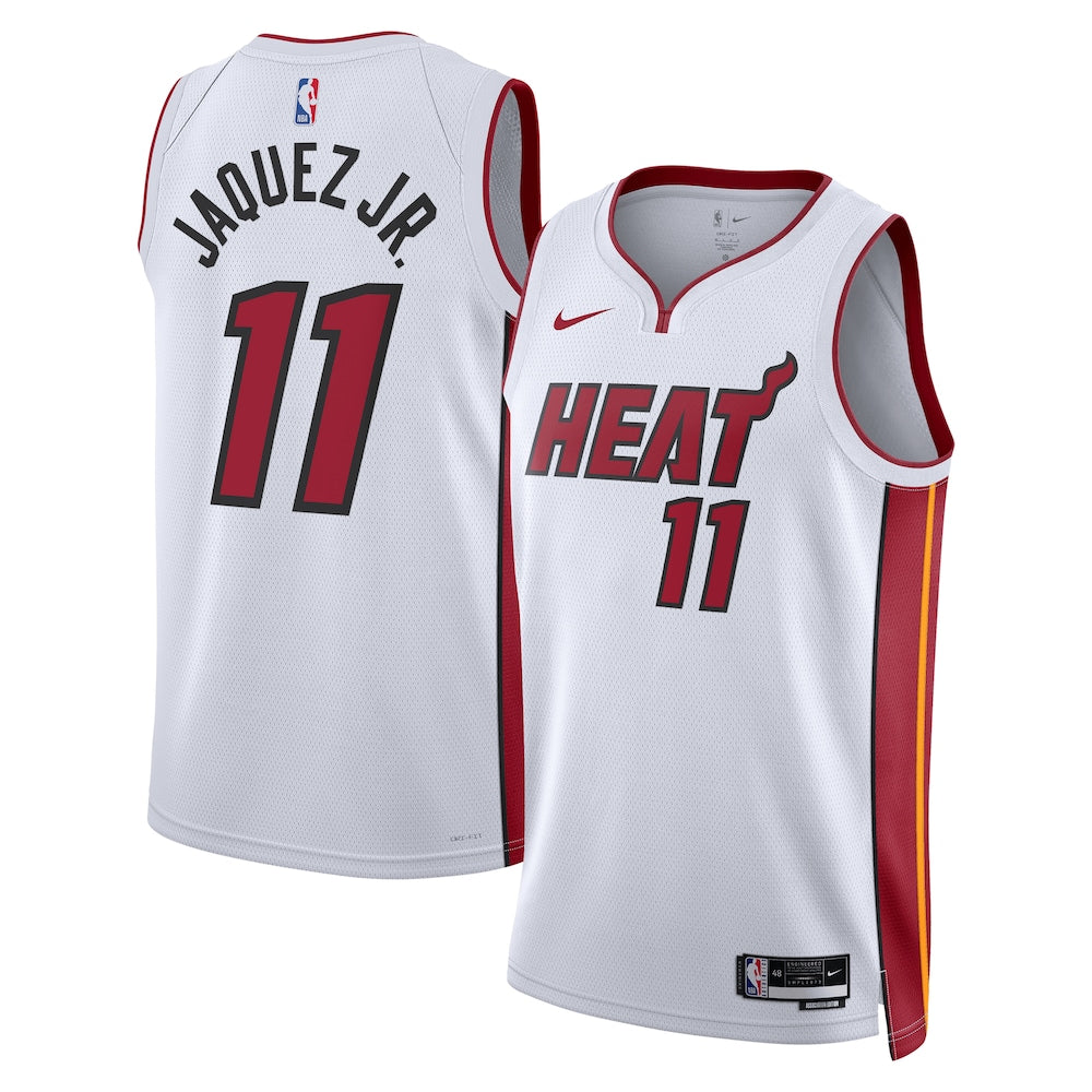 Miami Heat Association Edition Swingman Jersey White Jaime Jaquez Jr retro stitched fan jersey RTJ12708 image 1