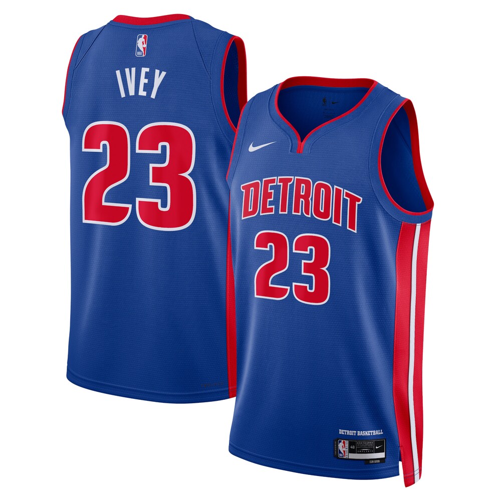 Detroit Pistons Icon Edition Swingman Jersey Blue Jaden Ivey retro stitched fan jersey RTJ12700 image 1