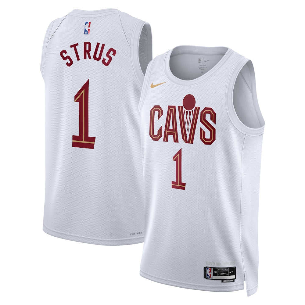 Cleveland Cavaliers Association Edition Swingman Jersey White Max Strus retro stitched fan jersey RTJ12698 image 1
