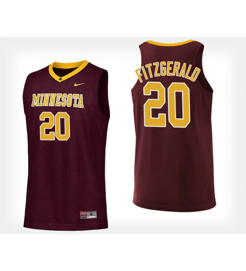 Minnesota Golden Gophers 20 Davonte Fitzgerald Maroon Home College Basketball Jersey retro stitched fan jersey RTJ9321