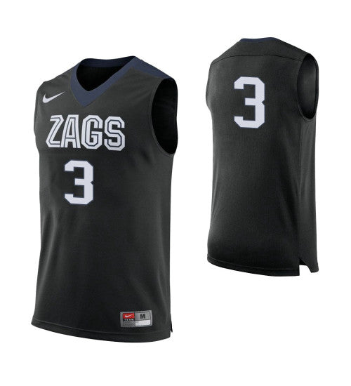 Gonzaga Bulldogs 3 Filip Petrusev College Basketball Jersey Black retro stitched fan jersey RTJ5241 image 1