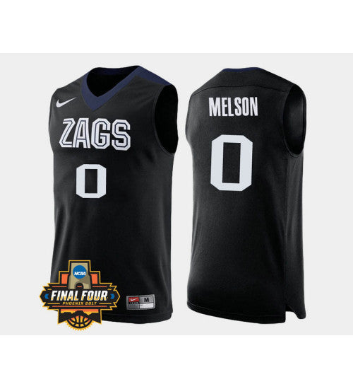 Gonzaga Bulldogs 0 Silas Melson Black Alternate College Basketball Jersey retro stitched fan jersey RTJ5286 image 1