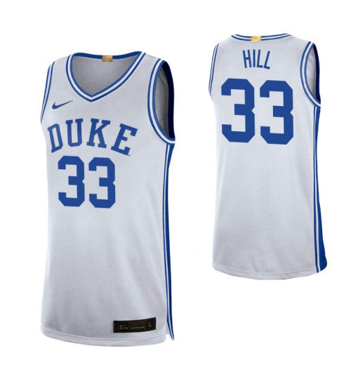 Duke Blue Devils 33 Grant Hill White College Basketball Jersey retro stitched fan jersey RTJ5620 image 1