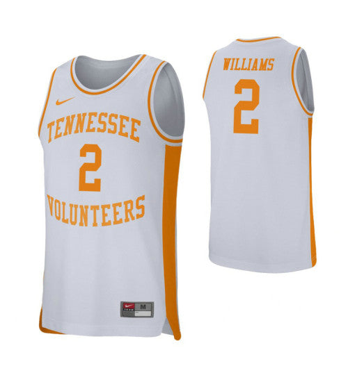 Tennessee Volunteers 2 Grant Williams White College Basketball Jersey retro stitched fan jersey RTJ2110 image 1