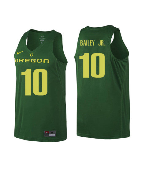 Oregon Ducks 10 Victor Bailey Jr College Basketball Jersey Green 10004 retro stitched fan jersey RTJ2645 image 1