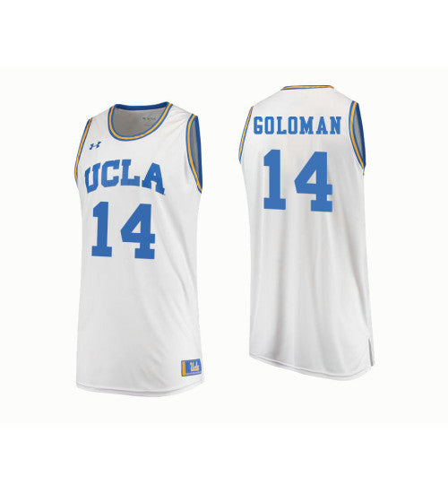 UCLA Bruins 14 Gyorgy Goloman College Basketball Jersey White 5041 retro stitched fan jersey RTJ7608 image 1