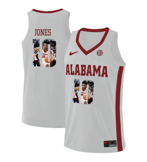 Alabama Crimson Tide 10 Herbert Jones College Basketball Jersey White 5916 retro stitched fan jersey RTJ6733 image 1