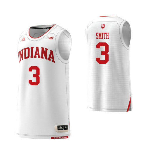 Indiana Hoosiers 3 Justin Smith College Basketball Jersey White 1777 retro stitched fan jersey RTJ10872 image 1