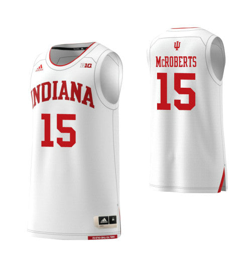 Indiana Hoosiers 15 Zach Mcroberts College Basketball Jersey White 7599 retro stitched fan jersey RTJ5050 image 1