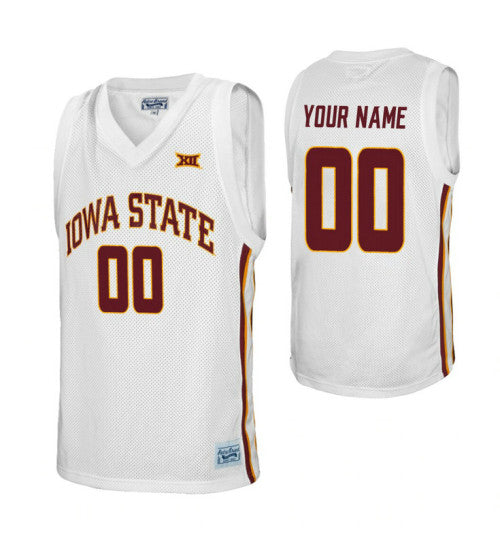 Iowa State Cyclones Custom College Basketball Alumni Jersey White retro stitched fan jersey RTJ10804 image 1
