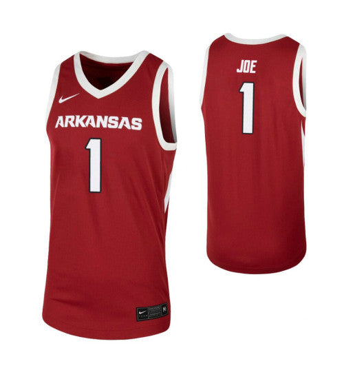 Isaiah Joe College Basketball Jersey Cardinal Arkansas Razorbacks retro stitched fan jersey RTJ4933 image 1