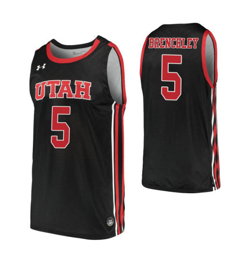 Jaxon Brenchley College Basketball Jersey Black Utah Utes retro stitched fan jersey RTJ4896 image 1