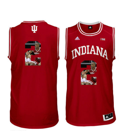 Indiana Hoosiers 2 Josh Newkirk College Basketball Jersey Red 7608 retro stitched fan jersey RTJ5041 image 1