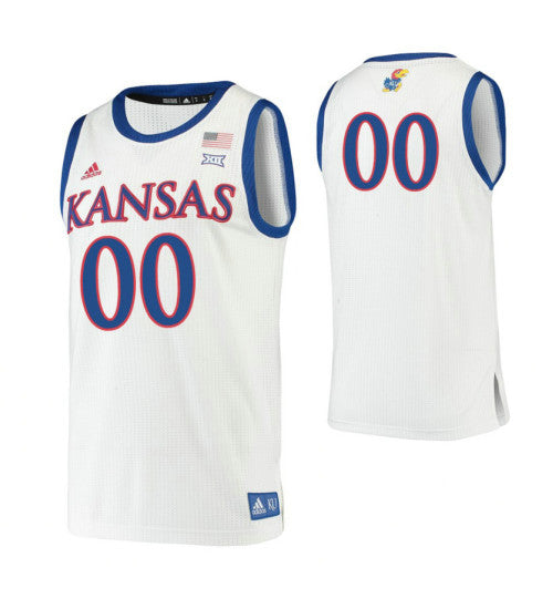 Kansas Jayhawks Custom Jersey White retro stitched fan jersey RTJ10480 image 1