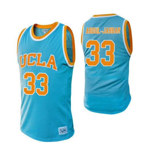 UCLA Bruins 33 Kareem Abdul Jabbar Alumni College Basketball Jersey Blue retro stitched fan jersey RTJ7539 image 1