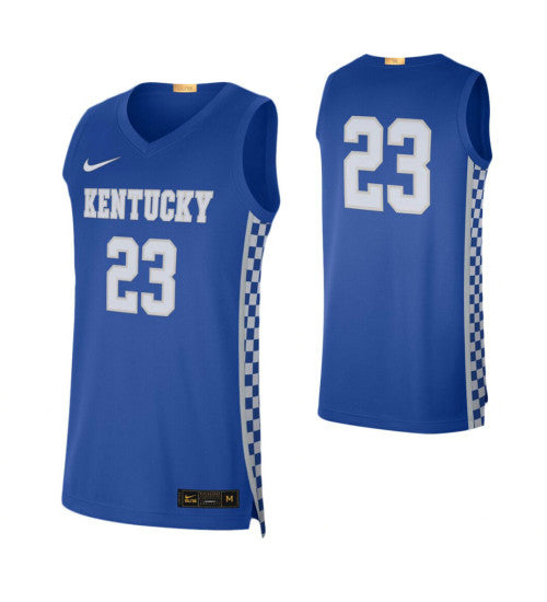 Kentucky Wildcats 23 Limited College Basketball Jersey Royal retro stitched fan jersey RTJ10362 image 1