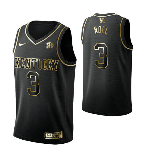 Nerlens Noel Kentucky Wildcats Black Golden Edition College Basketball Jersey retro stitched fan jersey RTJ3278 image 1