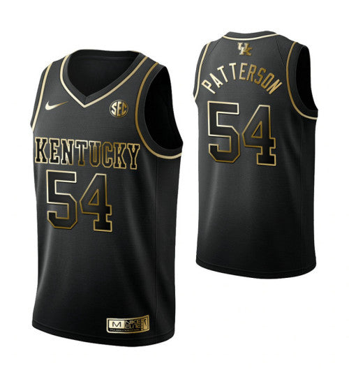 Kentucky Wildcats 54 Patrick Patterson Black College Basketball Jersey retro stitched fan jersey RTJ10314 image 1