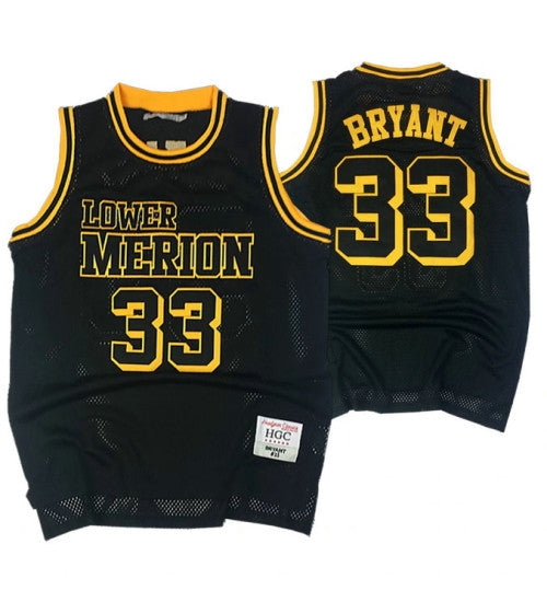 Lower Merion Kobe Bryant 33 City High School Basketball College Basketball Jersey Black retro stitched fan jersey