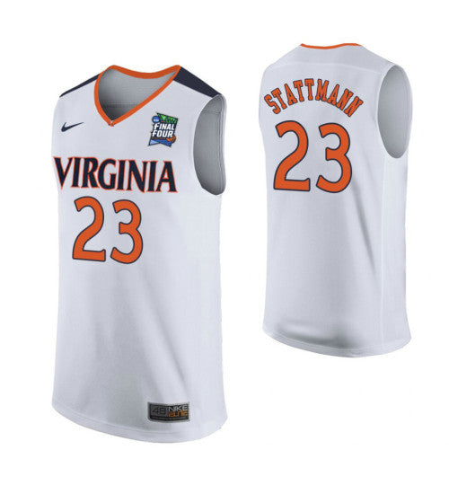 Virginia Cavaliers 23 Kody Stattmann White College Basketball Jersey retro stitched fan jersey RTJ7122 image 1