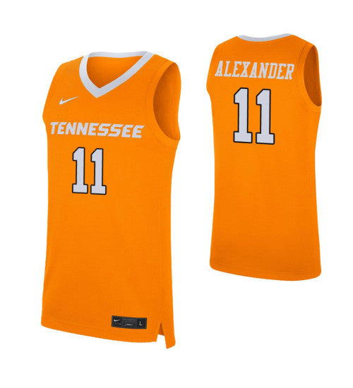 Tennessee Volunteers 11 Kyle Alexander Orange College Basketball Jersey retro stitched fan jersey RTJ7899 image 1