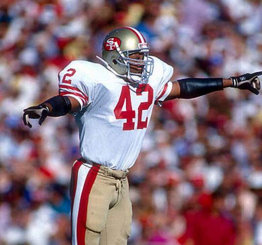 ROLO SF 49ers 1988 Throwback Away Football Jersey, Retro Stitched Jersey