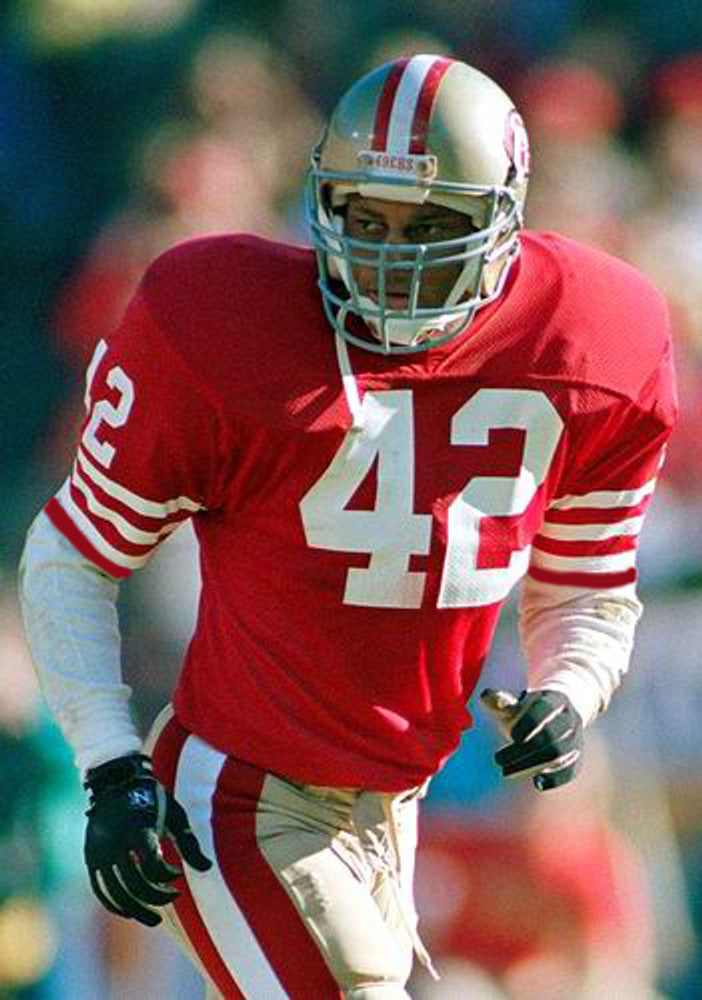 ROLO SF 49ers 1988 Throwback Home Football Jersey, Retro Stitched Jersey