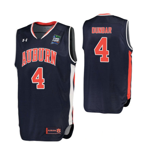 Auburn Tigers 4 Malik Dunbar Navy College Basketball Jersey retro stitched fan jersey RTJ6297 image 1