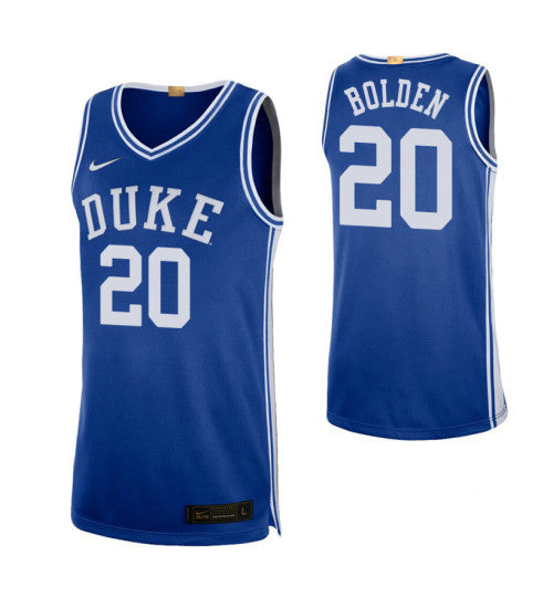 Duke Blue Devils 20 Marques Bolden Royal College Basketball Jersey retro stitched fan jersey RTJ11543 image 1