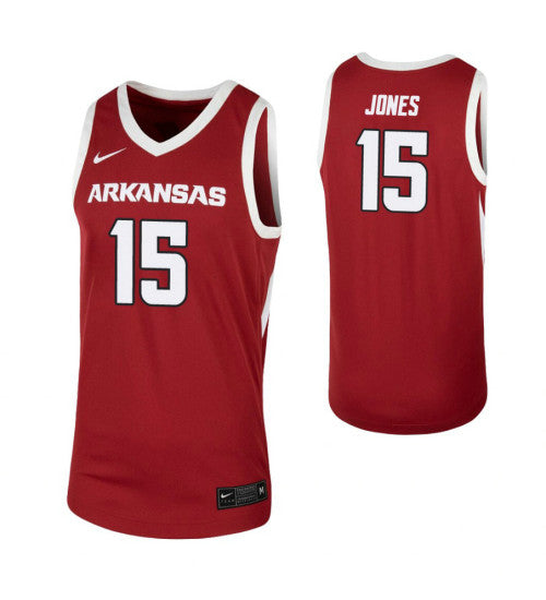Arkansas Razorbacks 15 Mason Jones Cardinal College Basketball Jersey retro stitched fan jersey RTJ12266 image 1
