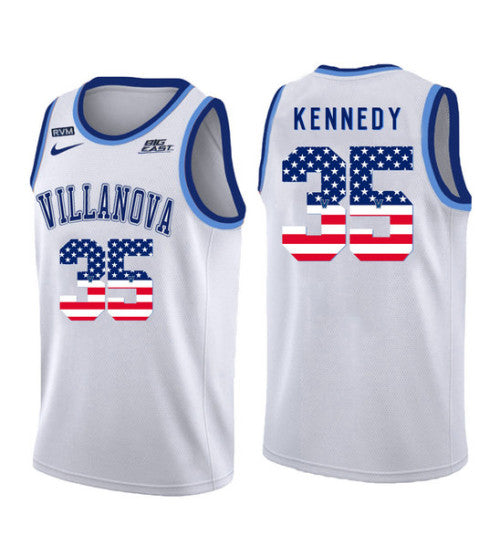 Villanova Wildcats 35 Matt Kennedy College Basketball Jersey White 11217 retro stitched fan jersey RTJ1432 image 1