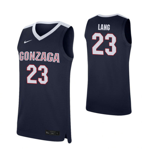 Matthew Lang College Basketball Jersey Navy Gonzaga Bulldogs retro stitched fan jersey RTJ9922 image 1
