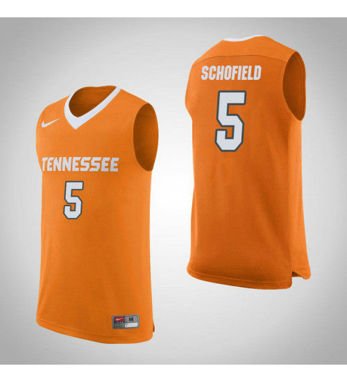 Tennessee Volunteers 5 Admiral Schofield College Basketball Jersey Orange retro stitched fan jersey RTJ7855 image 1