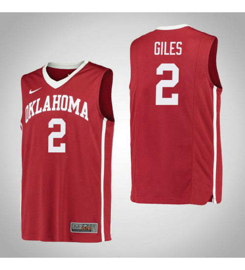 Oklahoma Sooners 2 Chris Giles College Basketball Jersey Red 9884 retro stitched fan jersey RTJ2765 image 1