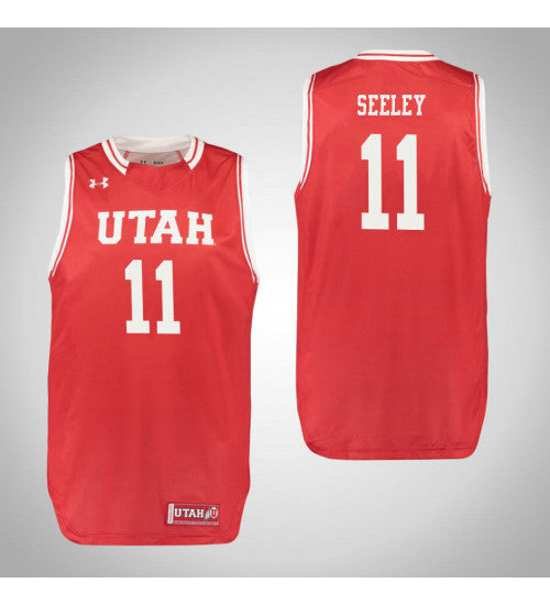 Utah Utes 11 Chris Seeley College Basketball Jersey Red retro stitched fan jersey RTJ1600 image 1