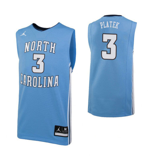 North Carolina Tar Heels 3 Andrew Platek College Basketball Jersey Carolina Blue retro stitched fan jersey RTJ8957