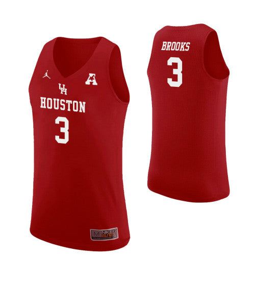 Houston Cougars 3 Armoni Brooks College Basketball Jersey Red retro stitched fan jersey RTJ5173 image 1