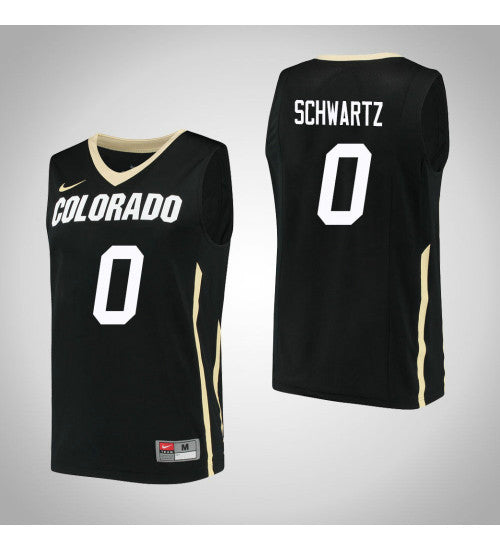 Colorado Buffaloes 0 Dshawn Schwartz College Basketball Jersey Black retro stitched fan jersey RTJ11851 image 1