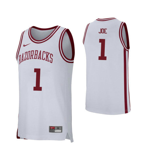 Arkansas Razorbacks 1 Isaiah Joe College Basketball Jersey White retro stitched fan jersey RTJ12277 image 1
