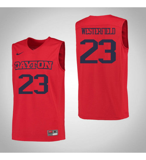 Dayton Flyers 23 Jack Westerfield College Basketball Jersey Red 6825 retro stitched fan jersey RTJ5824 image 1