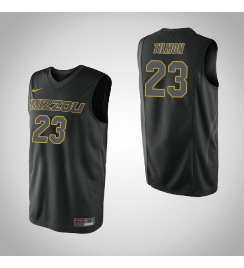 Missouri Tigers 23 Jeremiah Tilmon College Basketball Jersey Black retro stitched fan jersey RTJ3428 image 1