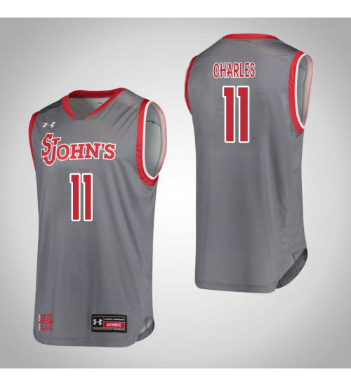 St Johns Red Storm 11 Kayla Charles College Basketball Jersey Gray retro stitched fan jersey RTJ2304 image 1