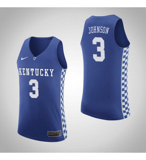 Kentucky Wildcats 3 Keldon Johnson Home College Basketball Jersey Royal retro stitched fan jersey RTJ10350 image 1