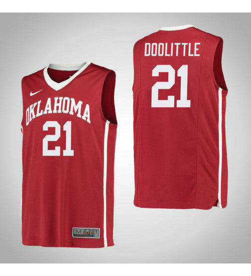 Oklahoma Sooners 21 Kristian Doolittle College Basketball Jersey Red 9894 retro stitched fan jersey RTJ2755 image 1