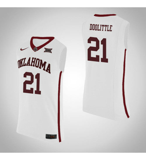 Oklahoma Sooners 21 Kristian Doolittle College Basketball Jersey White retro stitched fan jersey RTJ2754 image 1