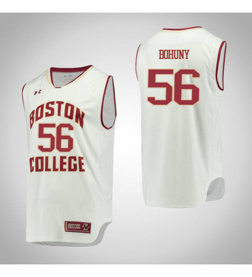 Boston College Eagles 56 Mac Bohuny College Basketball Jersey White retro stitched fan jersey RTJ12147 image 1