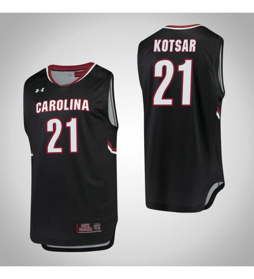 South Carolina Gamecocks 21 Maik Kotsar College Basketball Jersey Black retro stitched fan jersey RTJ8112 image 1
