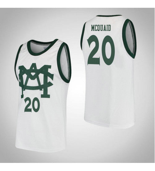 Michigan State Spartans 20 Matt Mcquaid Vault Mac College Basketball Jersey White retro stitched fan jersey RTJ9722