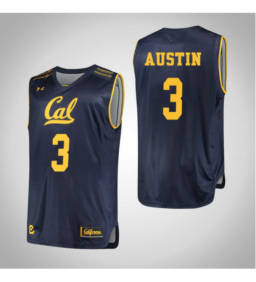 California Golden Bears 3 Paris Austin College Basketball Jersey Navy 6565 retro stitched fan jersey RTJ6084 image 1